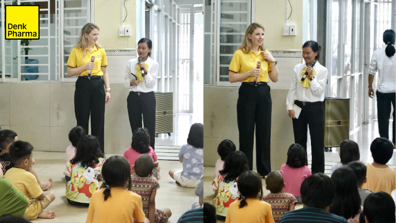 Bà Dương Kim Khánh và bà Luisa tại chương trình thiện nguyện