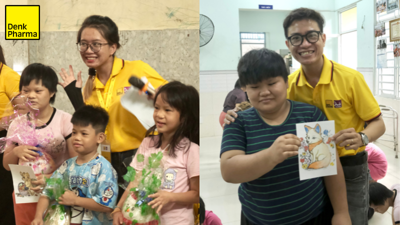 Các bé tại Mái Ấm tham gia hoạt động tô màu