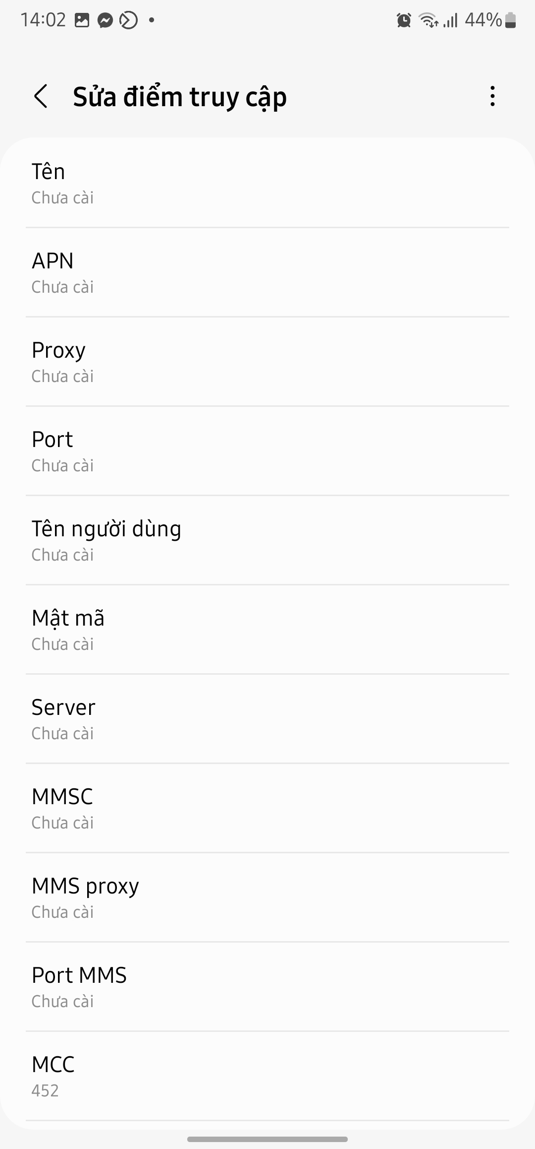 Lưu và chọn APN trên Android