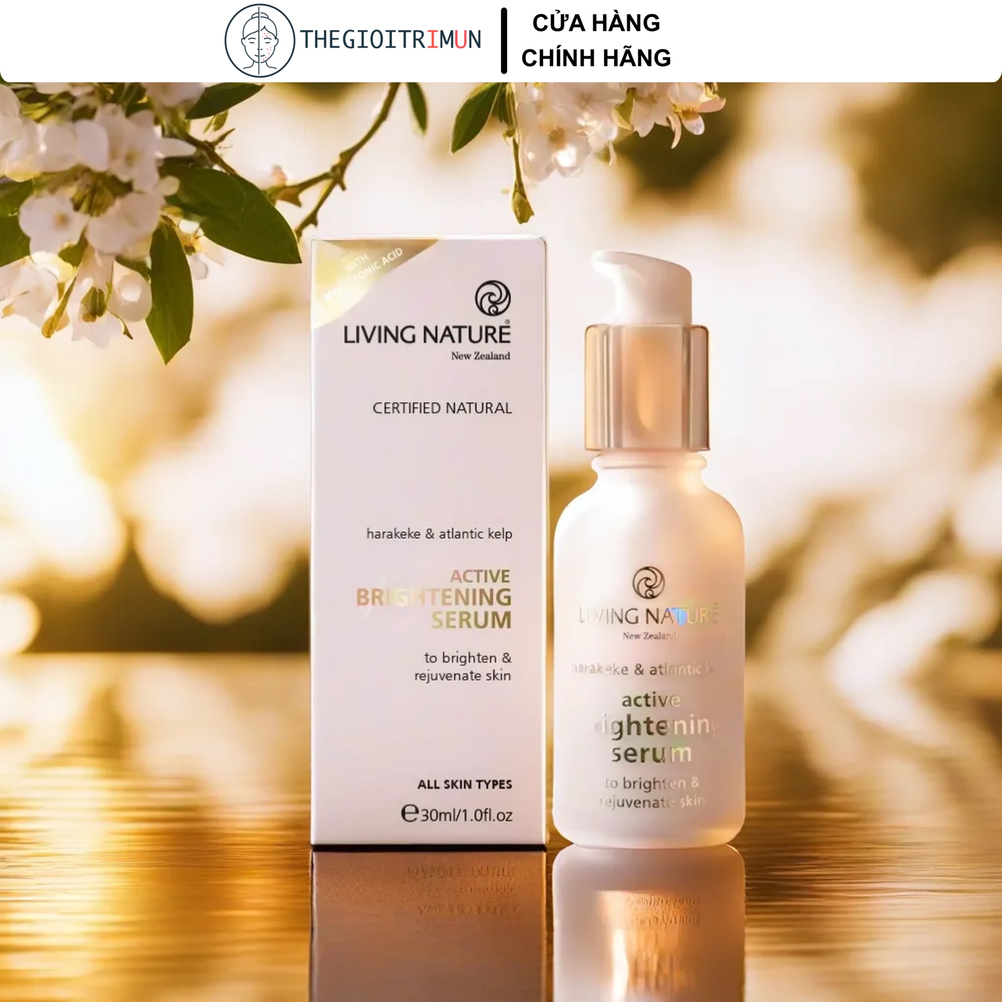 Serum dưỡng trắng da, chống lão hóa Living Nature Active Brightening Serum 30ml