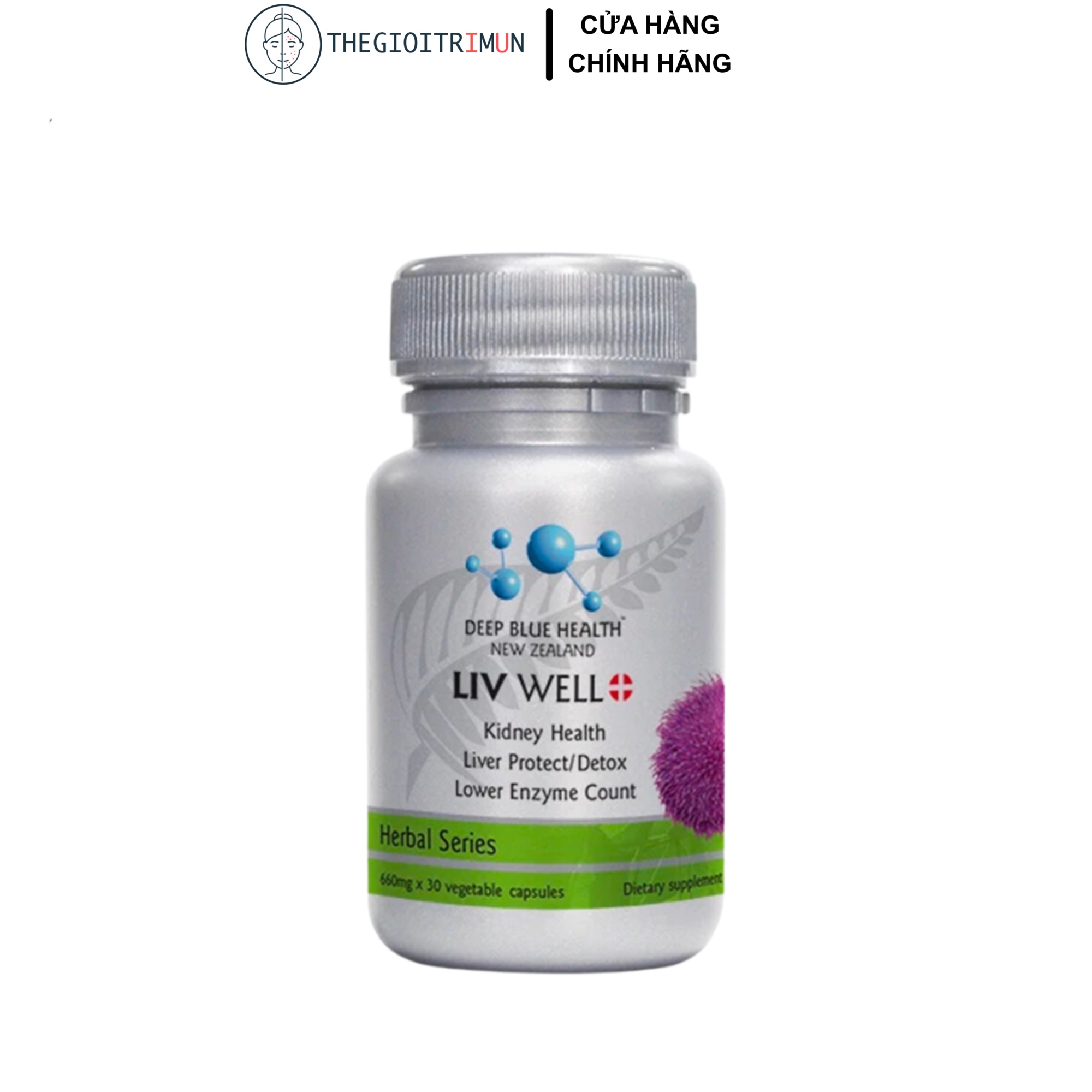 Viên Uống Giải Độc Gan Liv Well Deep Blue Health 660mg (30 Viên)