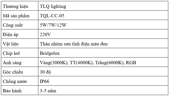 Đèn Cắm Cỏ Mũ COB TQL-CC05