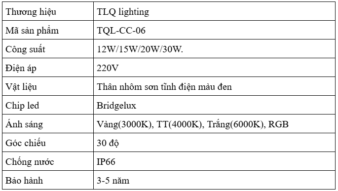 Đèn Cắm Cỏ Nhôm Đúc Xám TQL-CC06