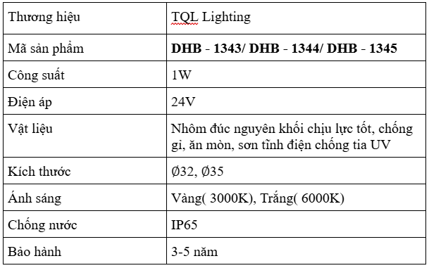 Đèn Cảnh Quan Sân Vườn Cao Cấp TQL- DHB 1343/ DHB 1344/ DHB 1345