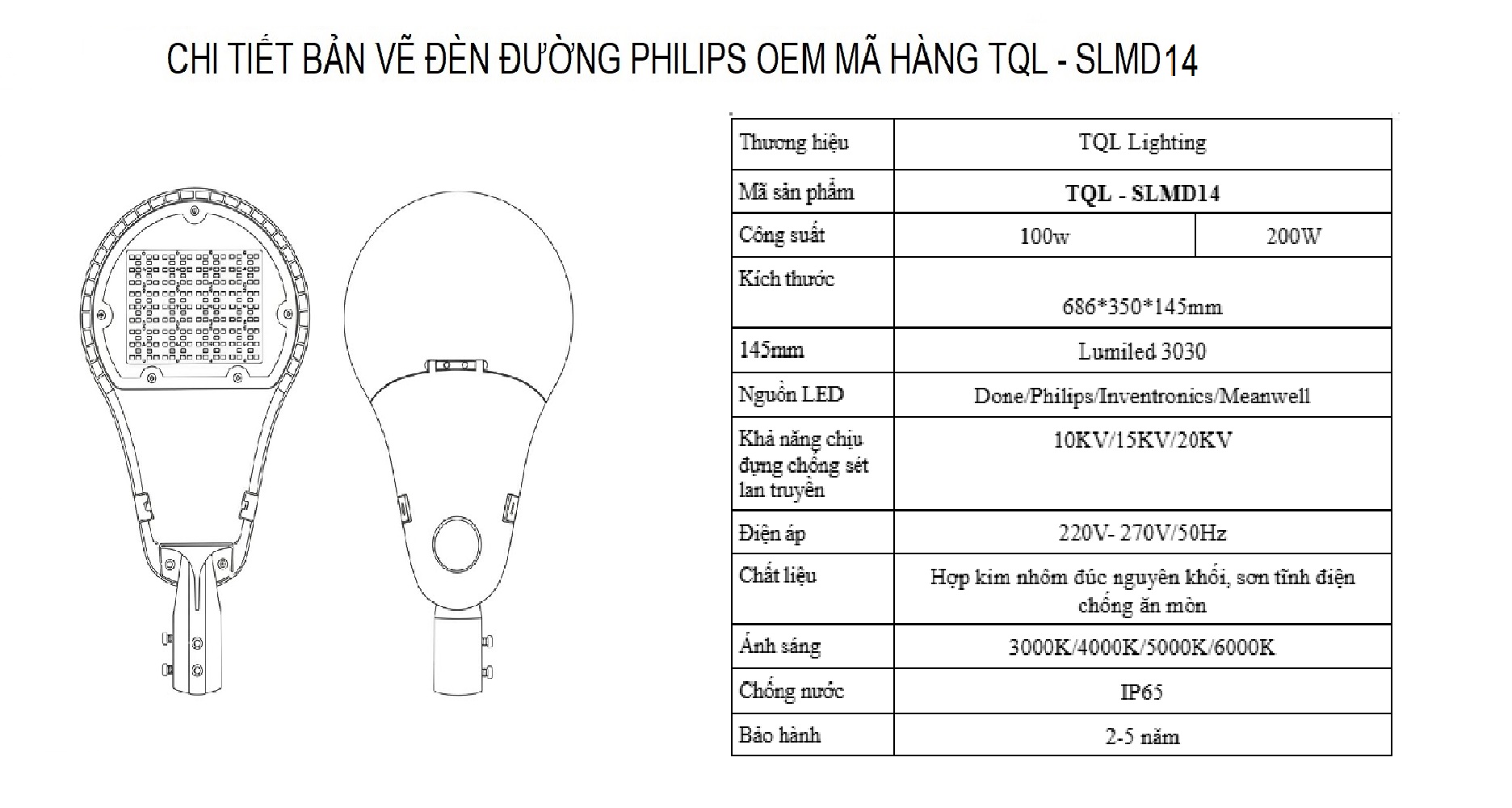 Đèn đường Led TQL - SLSMD14
