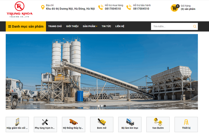 Rất nhiều dòng sản phẩm được Trung Khoa phân phối, đáp ứng đa dạng yêu cầu của khách hàng