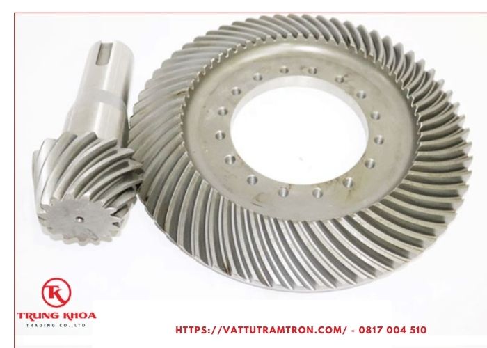 Bánh răng côn xoắn hộp giảm tốc cối trộn bê tông 180m3h