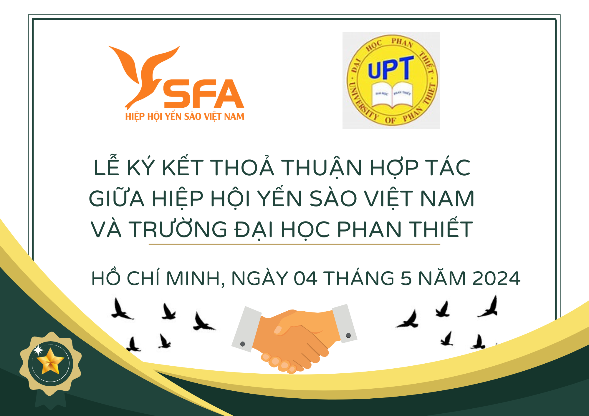 Lễ Ký Kết Thỏa Thuận Hợp Tác Giữa Hiệp Hội Yến Sào Việt Nam và Trường Đại Học Phan Thiết