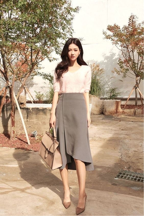 chân váy xoe dáng lửng