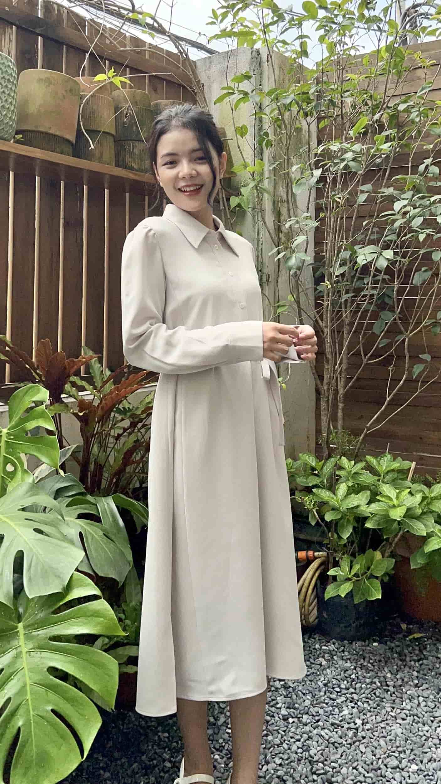 đầm công sở dài tay