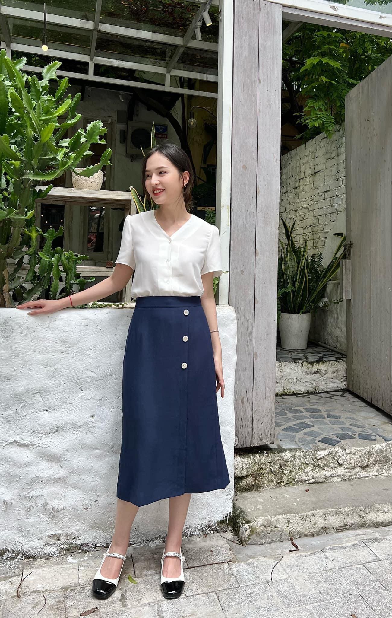 chân váy chữ a công sở