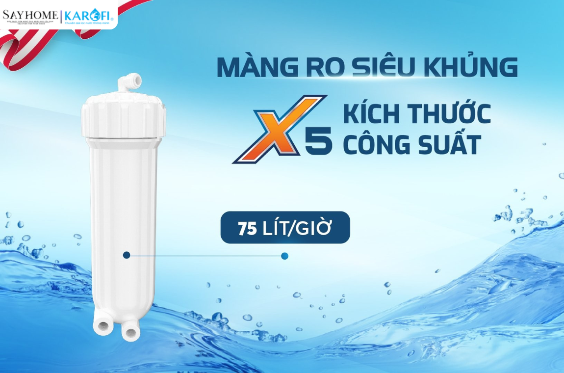 Máy lọc nước âm tủ với 10 lõi lọc Karofi KAQ-U99 tại thành phố Hồ Chí Minh
