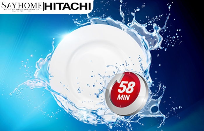 Máy rửa chén độc lập 14 bộ đồ ăn Châu Âu Hitachi HDF-F146VX tại Tân bình