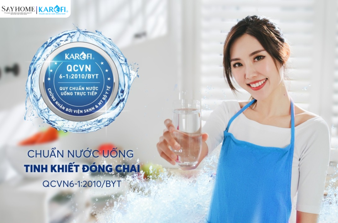 Máy lọc nước âm tủ với 10 lõi lọc Karofi KAQ-U96 tại thành phố Hồ Chí Minh