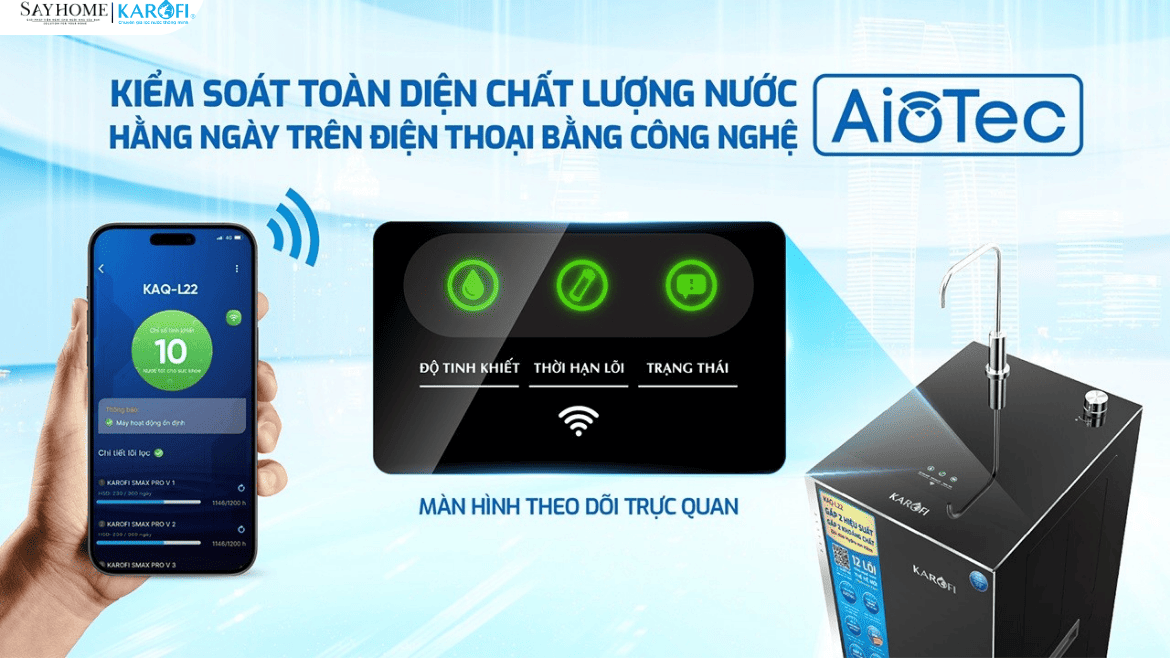 Máy lọc nước tủ đứng RO Karofi 12 lõi lọc KAQ-L22 tại thành phố Hồ Chí Minh