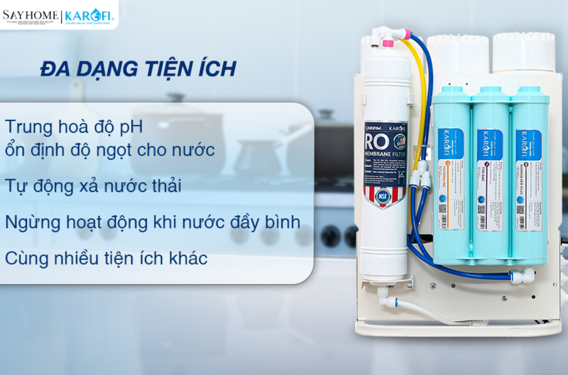 Máy lọc nước RO âm tủ với 10 lõi lọc KAROFI KAQ-U06 tại thành phố Hồ Chí Minh