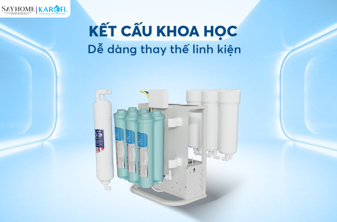 Máy lọc nước âm tủ với 10 lõi lọc Karofi KAQ-U96 tại thành phố Hồ Chí Minh