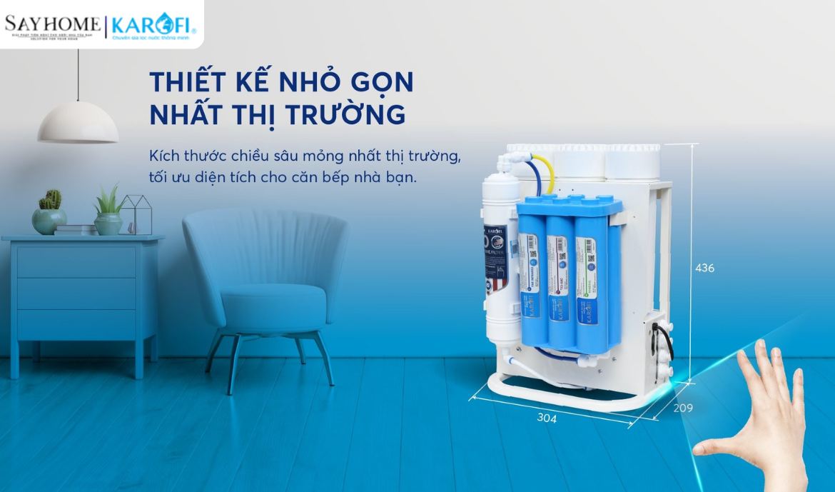 Máy lọc nước để gầm với 10 lõi lọc Karofi KAQ-U05 tại thành phố Hồ Chí Minh