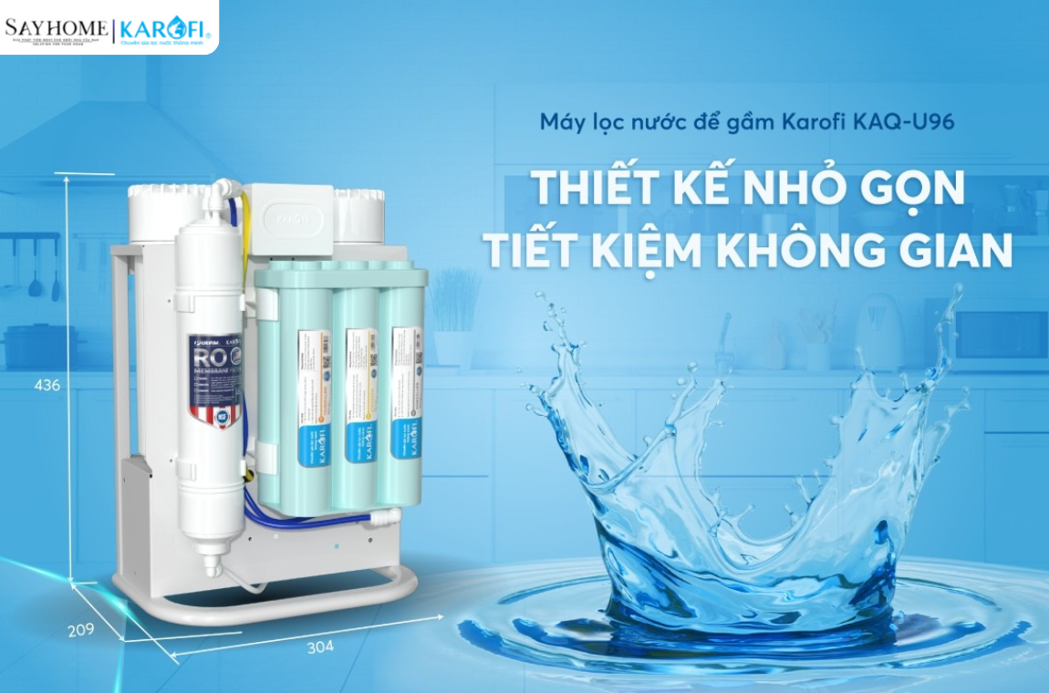 Máy lọc nước âm tủ với 10 lõi lọc Karofi KAQ-U96 tại thành phố Hồ Chí Minh