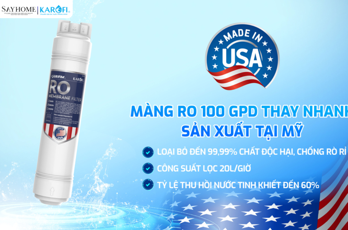 Máy lọc nước để gầm với 10 lõi lọc RO Karofi KAQ-U98 PRO tại thành phố Hồ Chí Minh