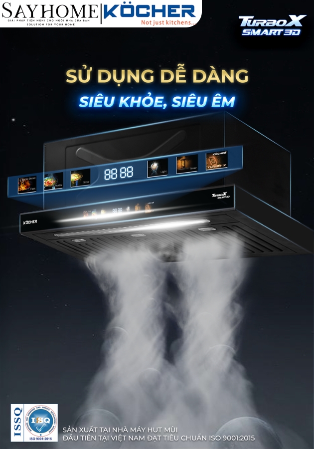 Máy hút mùi Kocher Turbo Smart 3D X3D-350D tại thành phố Hồ Chí Minh