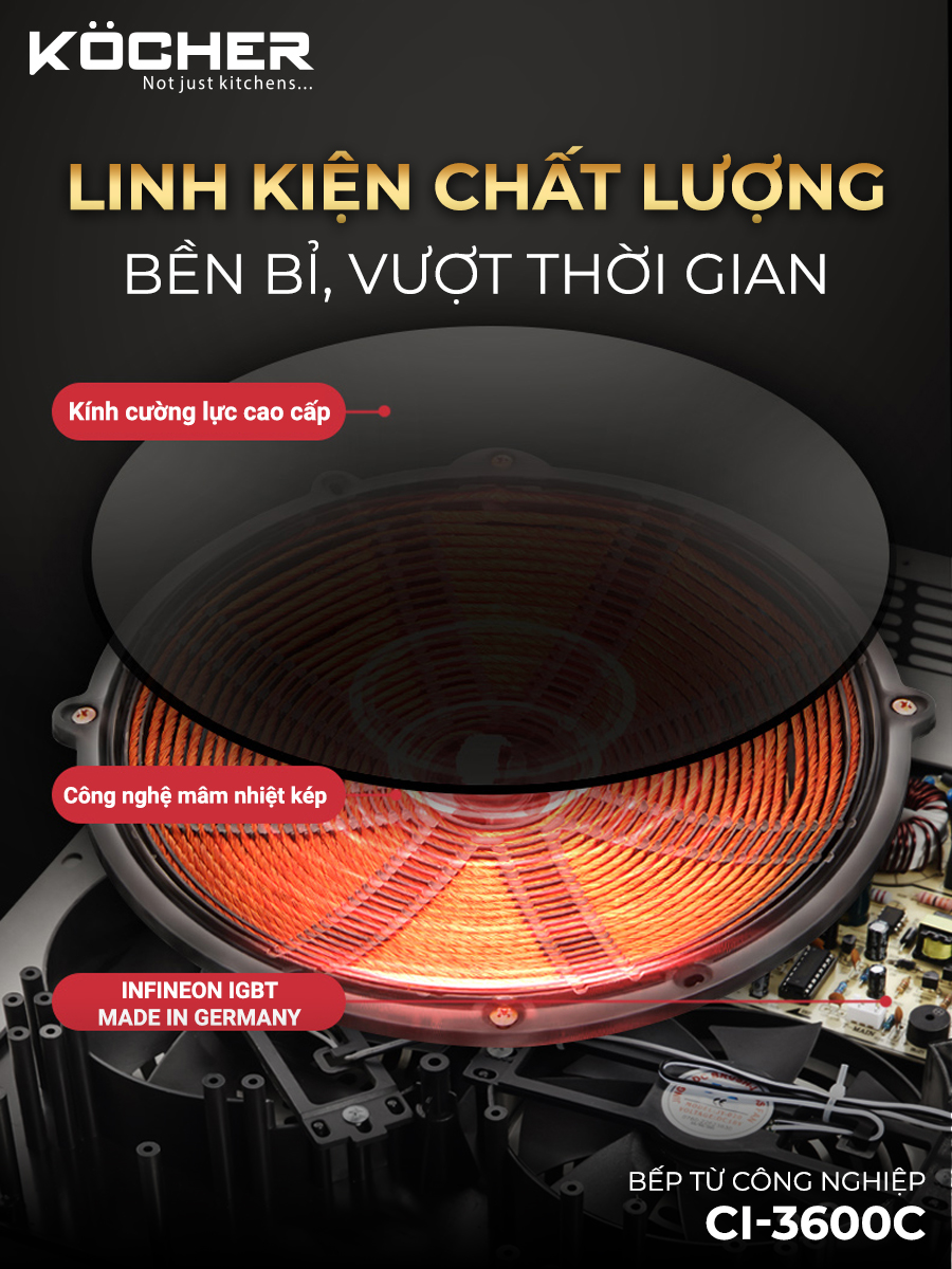 Bếp từ đơn công nghiệp KOCHER CI-3600C tại thành phố Hồ Chí Minh