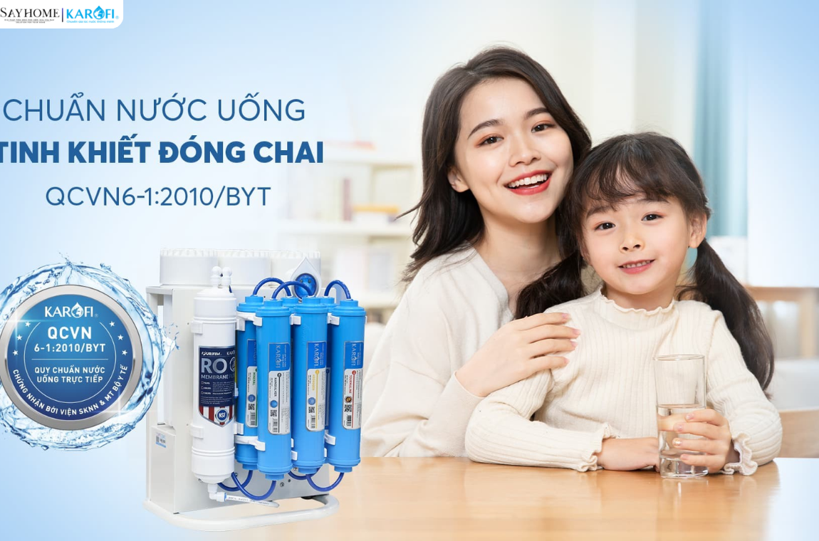 Máy lọc nước để gầm 10 lõi lọc Karofi KAQ-U16 tại thành phố Hồ Chí Minh