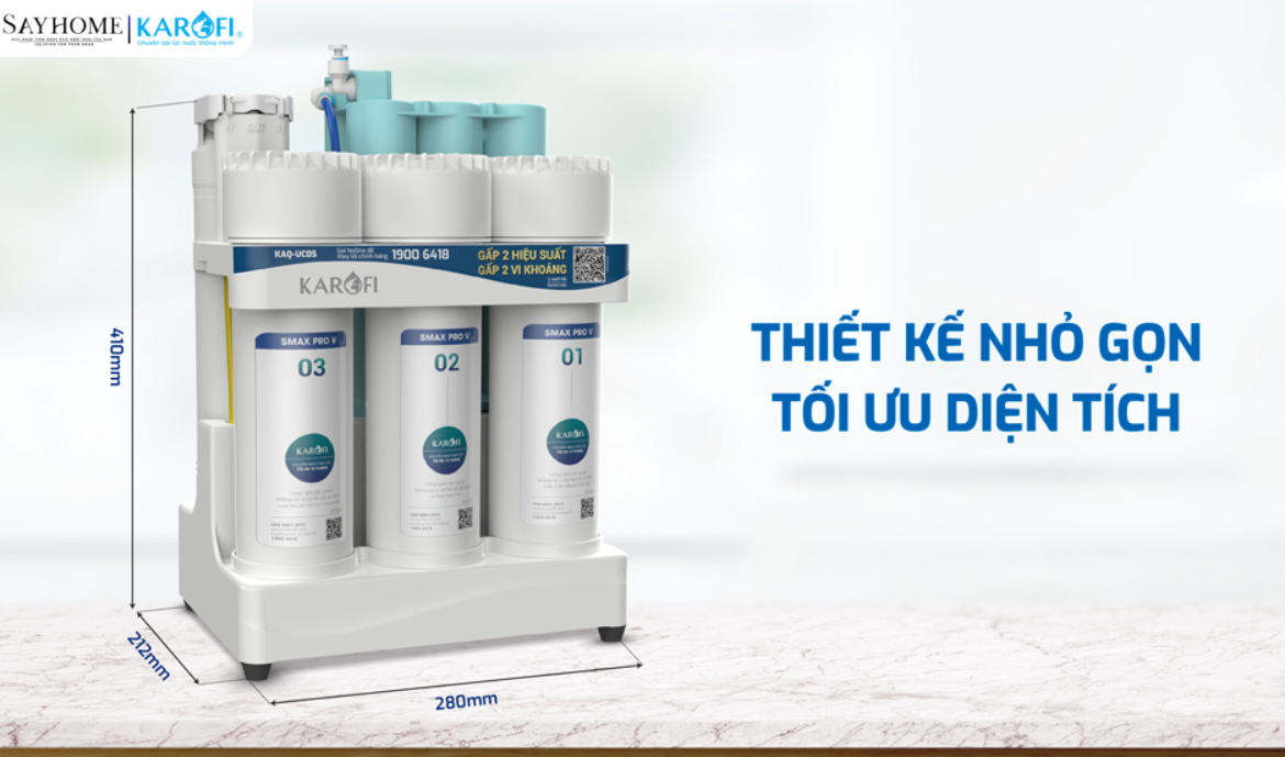 Máy lọc nước để gầm với 10 lõi lọc RO Karofi KAQ-UC05 tại thành phố Hồ Chí Minh