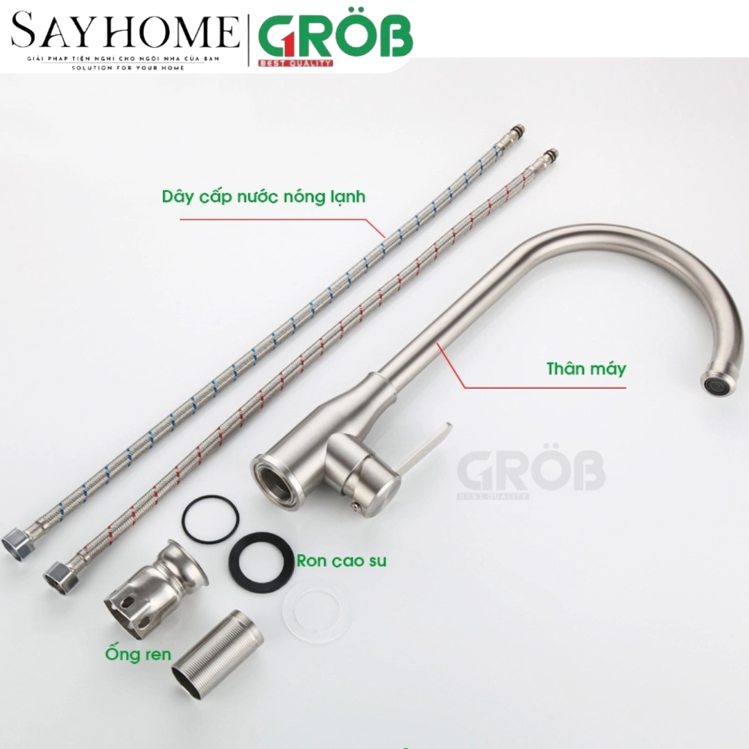 Vòi rửa bát thân chóp GROB GF - 304RV/304RVHM tại thành phố Hồ Chí Minh