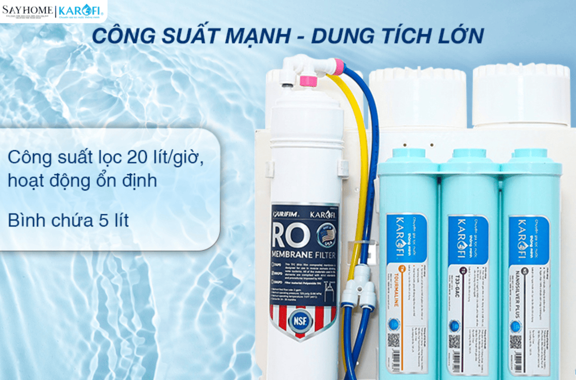 Máy lọc nước RO âm tủ với 10 lõi lọc KAROFI KAQ-U06 tại thành phố Hồ Chí Minh