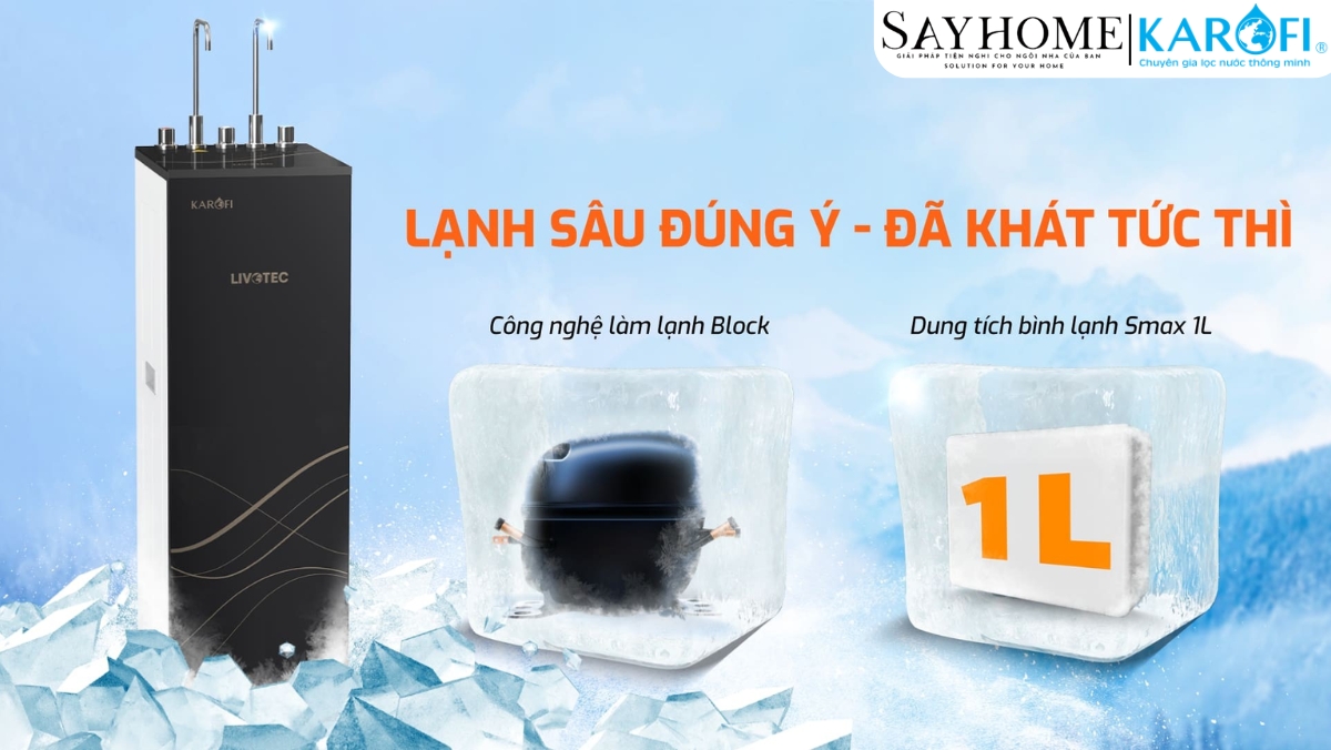 Máy lọc nước tủ đứng 10 lõi RO Karofi Livotec 628 tại thành phố Hồ Chí Minh