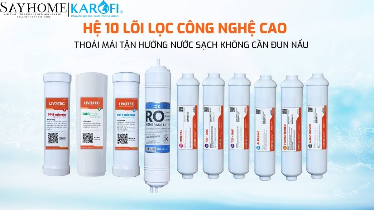 Máy lọc nước tủ đứng 10 lõi RO Karofi Livotec 628 tại thành phố Hồ Chí Minh