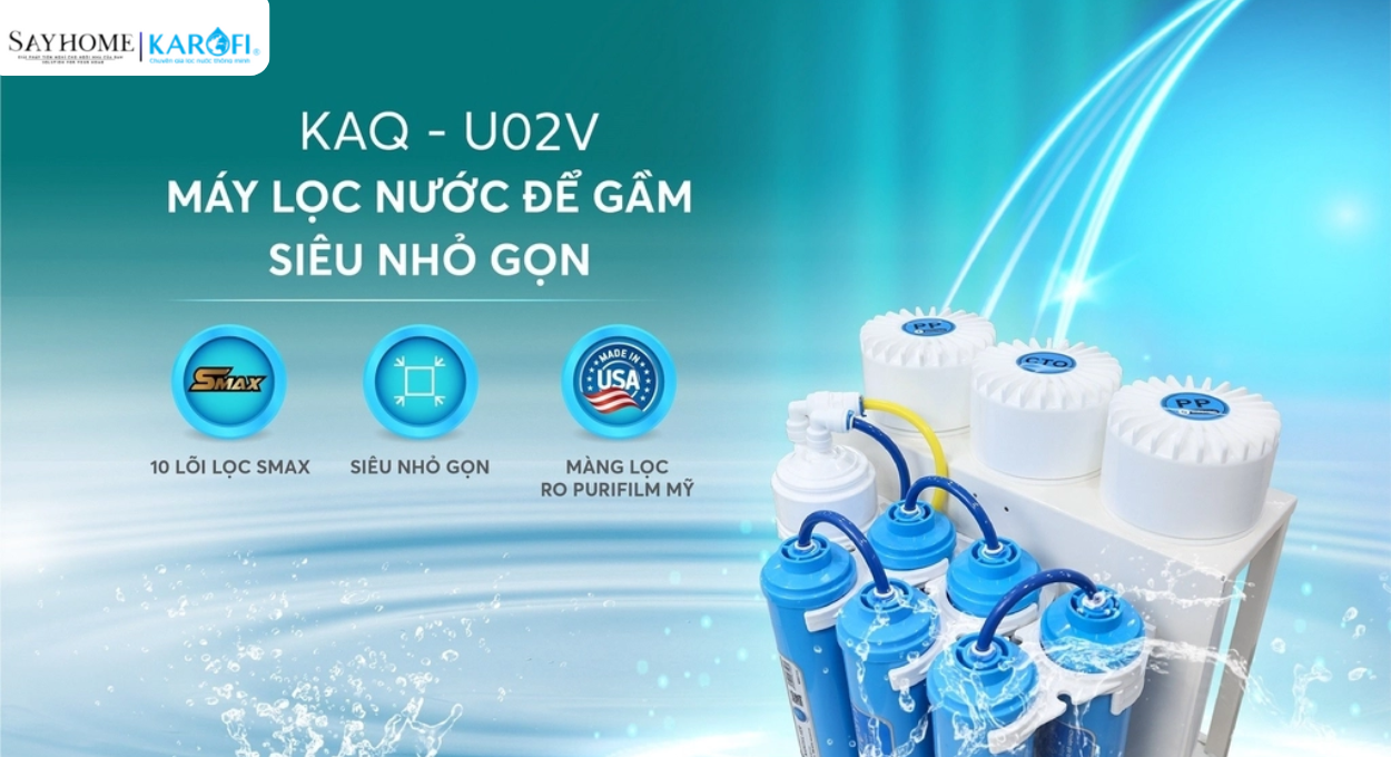 Máy lọc nước để gầm 10 lõi lọc Karofi KAQ-U02V tại thành phố Hồ Chí Minh