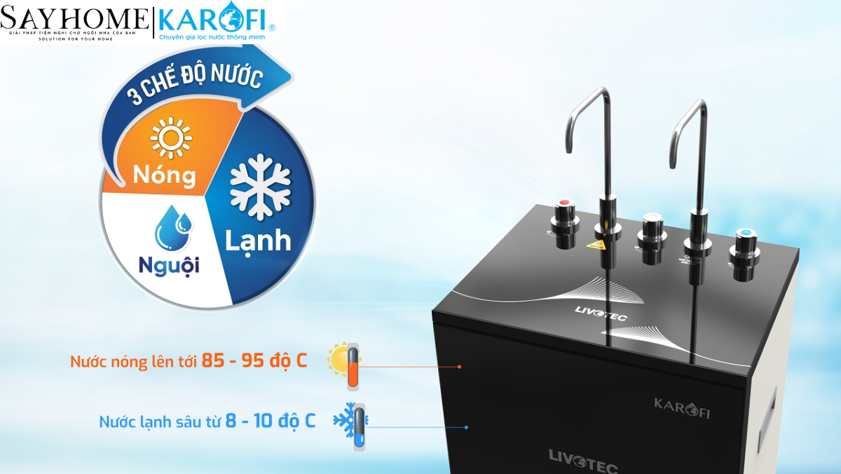 Máy lọc nước tủ đứng 10 lõi RO Karofi Livotec 629 tại thành phố Hồ Chí Minh