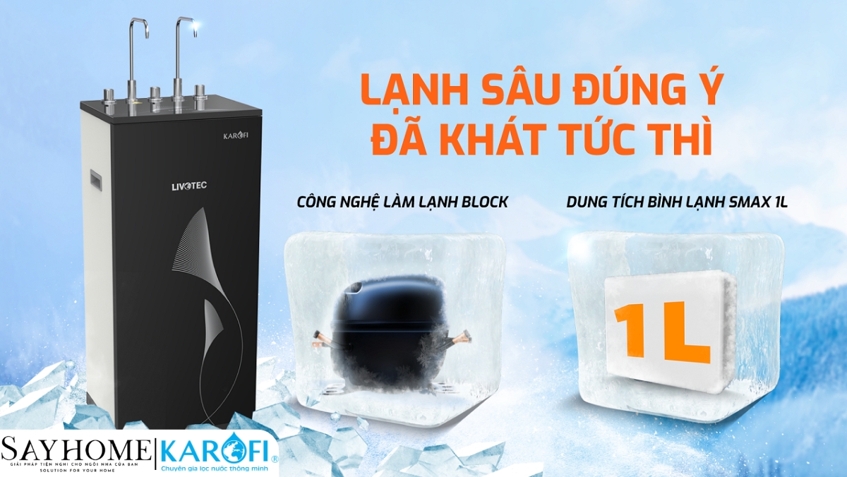 Máy lọc nước tủ đứng 10 lõi RO Karofi Livotec 629 tại thành phố Hồ Chí Minh