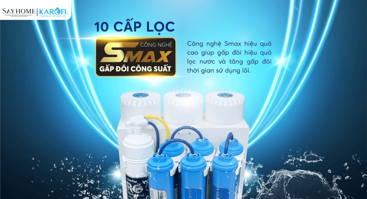 Máy lọc nước để gầm 10 lõi lọc Karofi KAQ-U02V tại thành phố Hồ Chí Minh