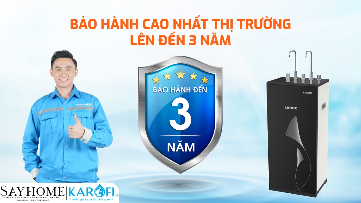 Máy lọc nước tủ đứng 10 lõi RO Karofi Livotec 629 tại thành phố Hồ Chí Minh