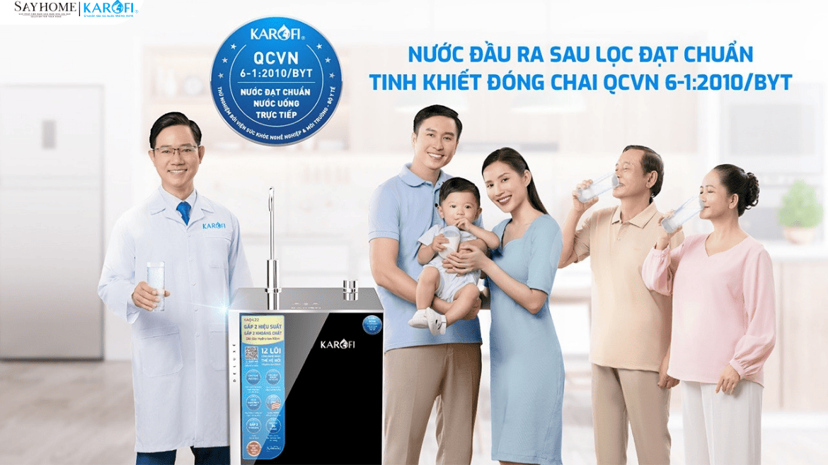 Máy lọc nước tủ đứng RO Karofi 12 lõi lọc KAQ-L22 tại thành phố Hồ Chí Minh