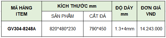 Chậu rửa bát GV304-8248A tại thành phố Hồ Chí Minh