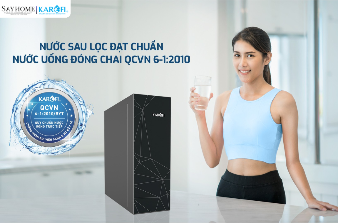 Máy lọc nước âm tủ với 10 lõi lọc Karofi KAQ-U99 tại thành phố Hồ Chí Minh