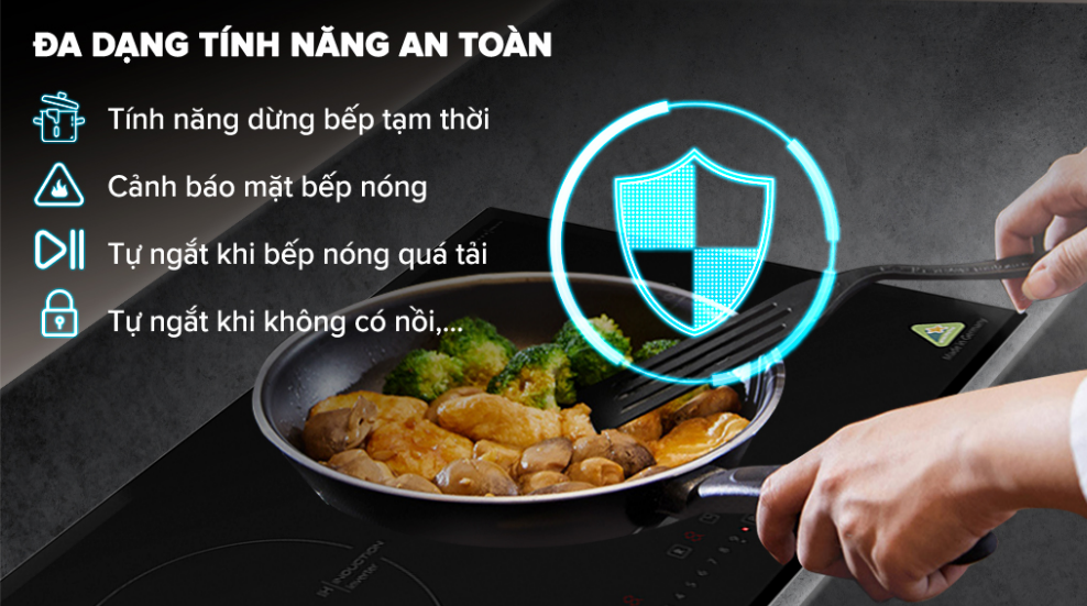 Bếp từ và hồng ngoại kết hợp Pramie PRDE-2123 Nhập khẩu ĐỨC - Chính hãng