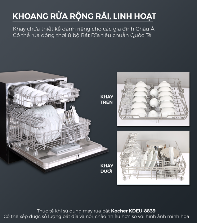 Máy rửa bát Kocher KDEU 8839 tại thành phố Hồ Chí Minh