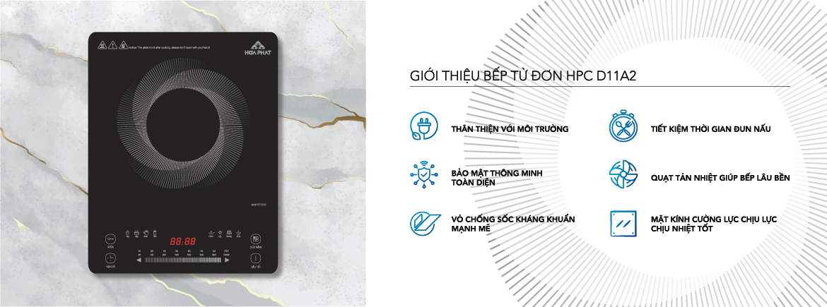 Bếp điện từ đơn Hoà Phát HPC D11A2 tại thành phố Hồ Chí Minh