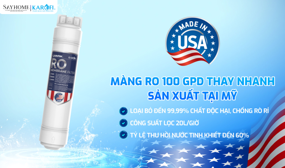 Máy lọc nước để gầm 10 lõi lọc Karofi KAQ-U10 tại thành phố Hồ Chí Minh