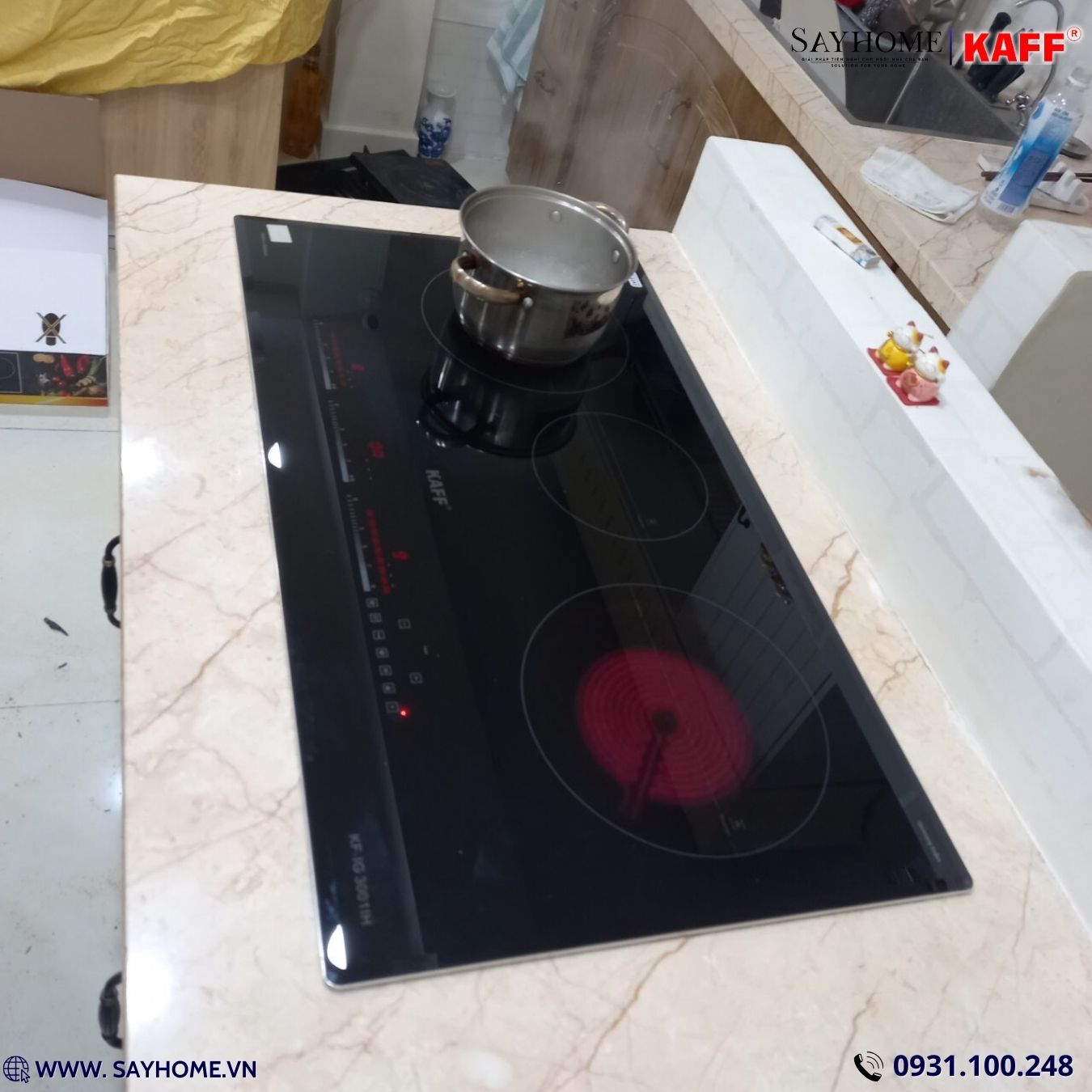 Bếp điện từ đôi kết hợp 3 vùng nấu KAFF KF-IG3001IH tại thành phố Hồ Chí Minh