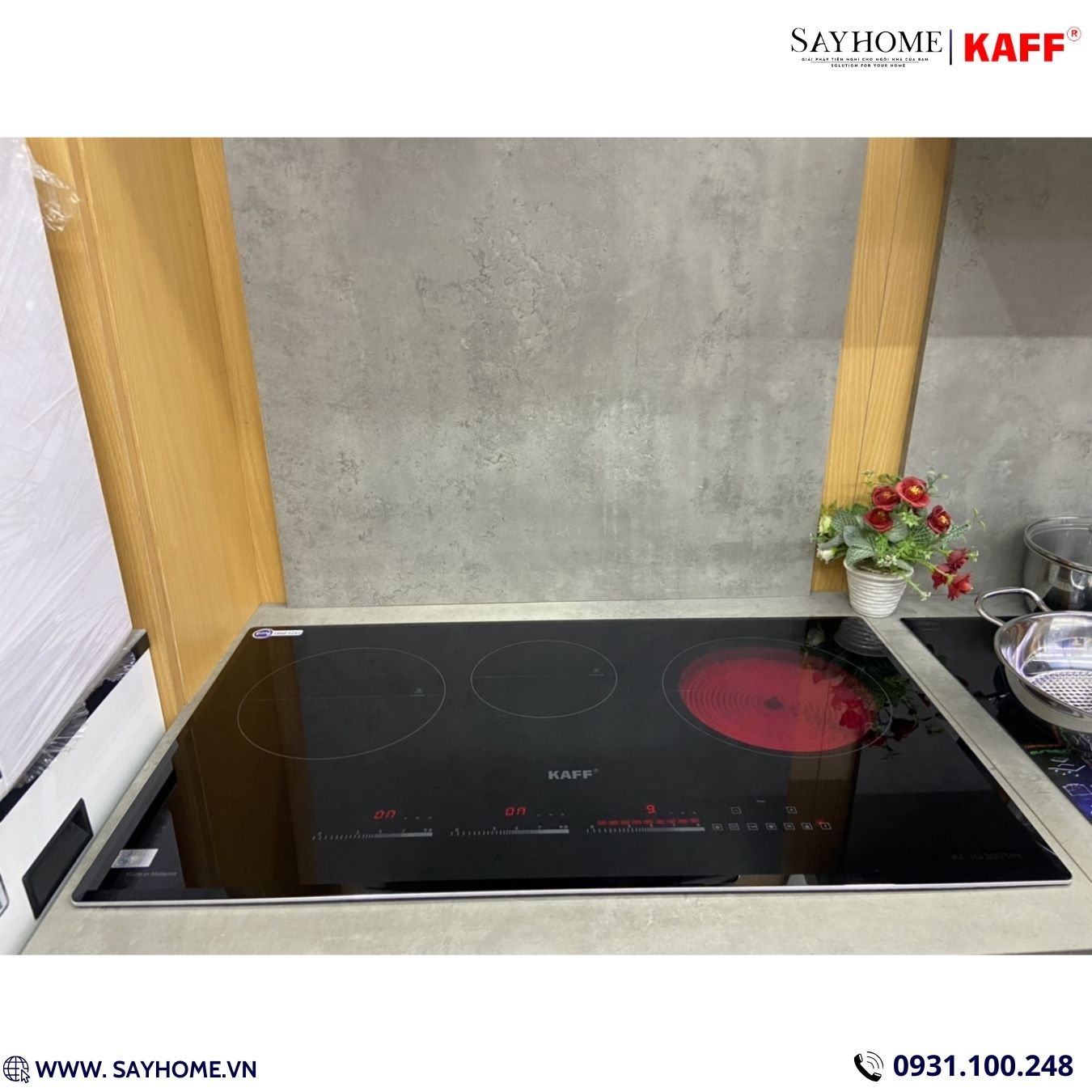 Bếp điện từ đôi kết hợp 3 vùng nấu KAFF KF-IG3001IH tại thành phố Hồ Chí Minh