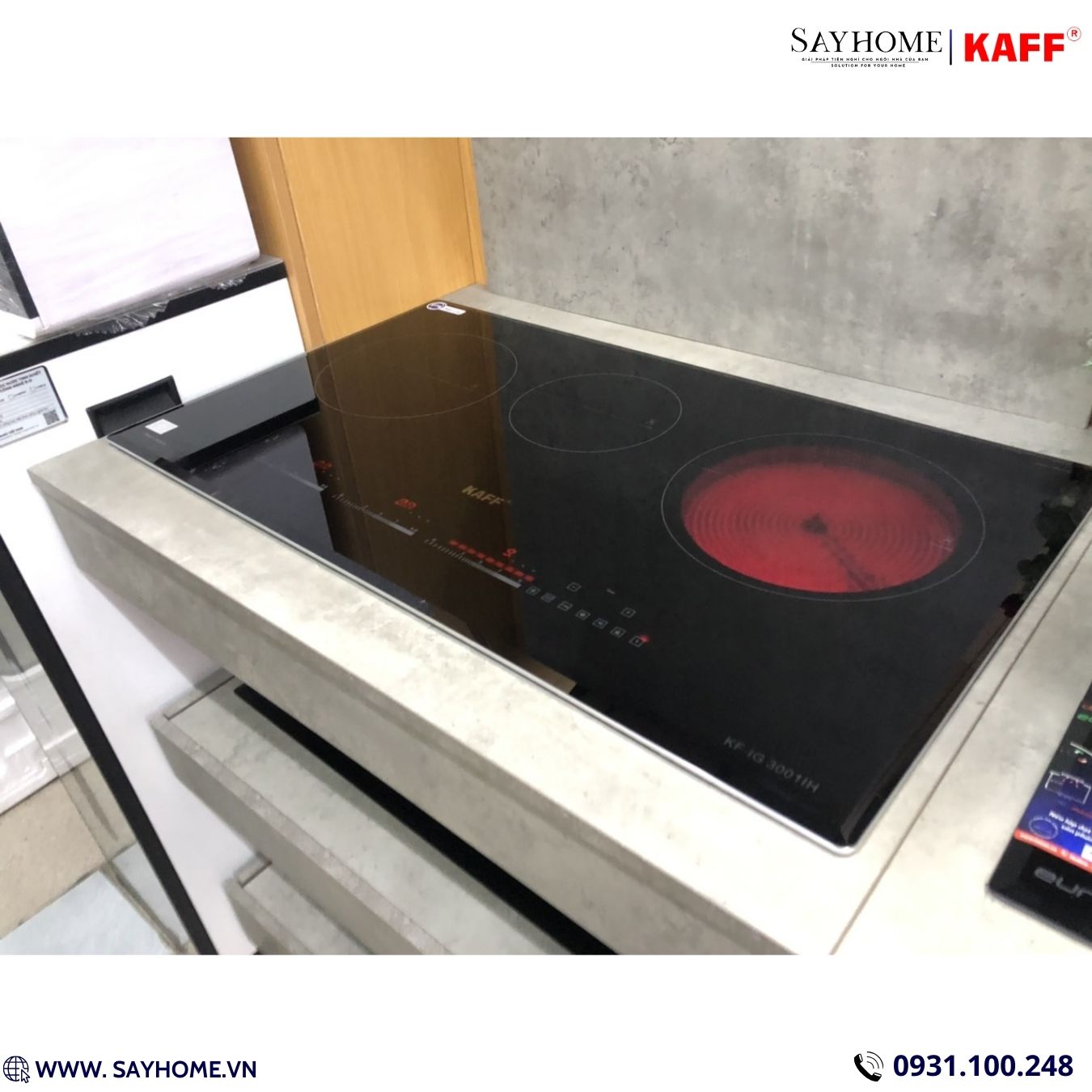 Bếp điện từ đôi kết hợp 3 vùng nấu KAFF KF-IG3001IH tại thành phố Hồ Chí Minh