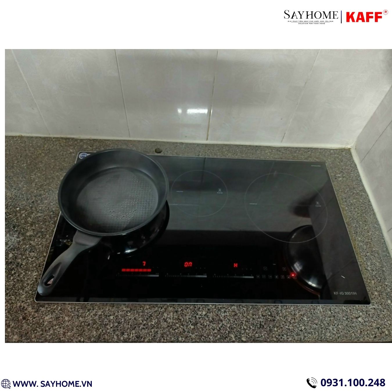 Bếp điện từ đôi kết hợp 3 vùng nấu KAFF KF-IG3001IH tại thành phố Hồ Chí Minh