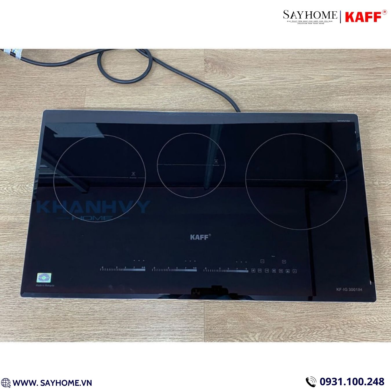 Bếp điện từ đôi kết hợp 3 vùng nấu KAFF KF-IG3001IH tại thành phố Hồ Chí Minh