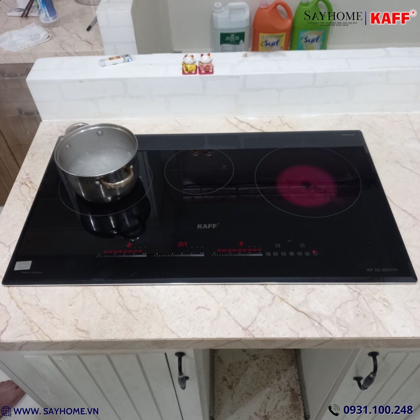 Bếp điện từ đôi kết hợp 3 vùng nấu KAFF KF-IG3001IH tại thành phố Hồ Chí Minh